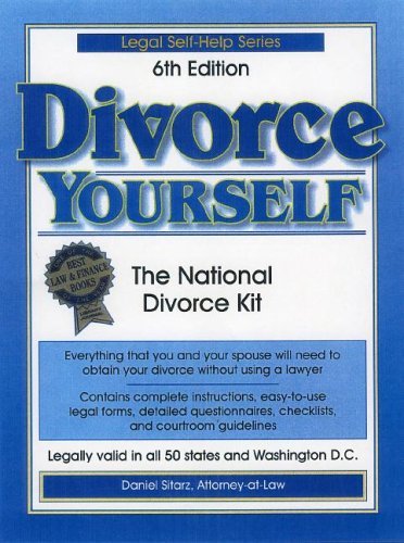 Beispielbild fr Divorce Yourself : The National Divorce Kit zum Verkauf von Better World Books