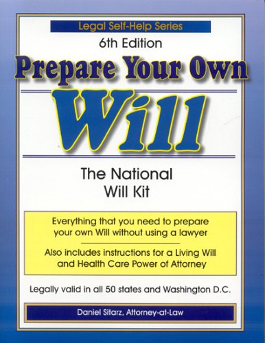 Stock image for Prepare Your Own Will Kit (Legal Help Self) for sale by Ergodebooks