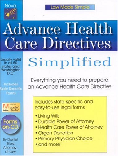 Stock image for Advance Health Care Directives Simplified (Law Made Simple) for sale by Irish Booksellers