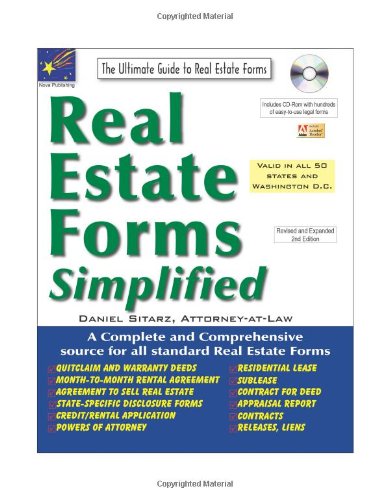 Beispielbild fr Real Estate Forms Simplified zum Verkauf von Better World Books