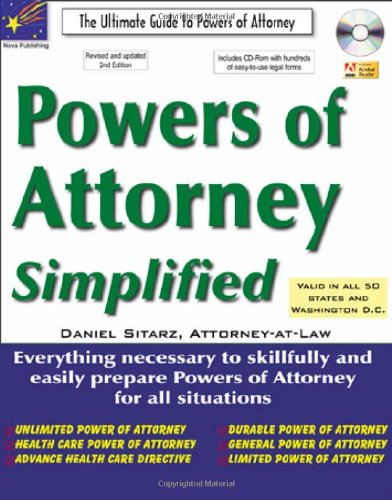 Beispielbild fr Powers of Attorney Simplified [With CDROM] zum Verkauf von ThriftBooks-Atlanta