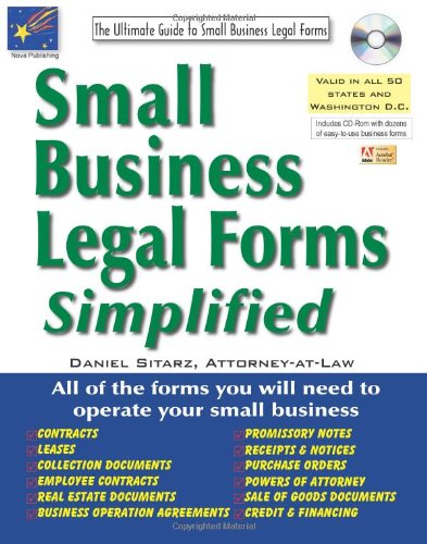 Beispielbild fr Small Business Legal Forms Simplified : The Ultimate Guide to Business Legal Forms zum Verkauf von Better World Books