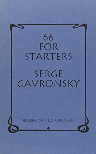 66 for Starters (9781893032279) by Gavronsky, Serge