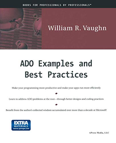 Imagen de archivo de ADO Examples and Best Practices a la venta por Better World Books