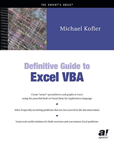Stock image for Definitive Guide to Excel VBA for sale by SecondSale