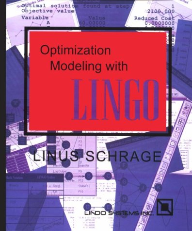 Imagen de archivo de Optimization Modeling with LINGO a la venta por SecondSale