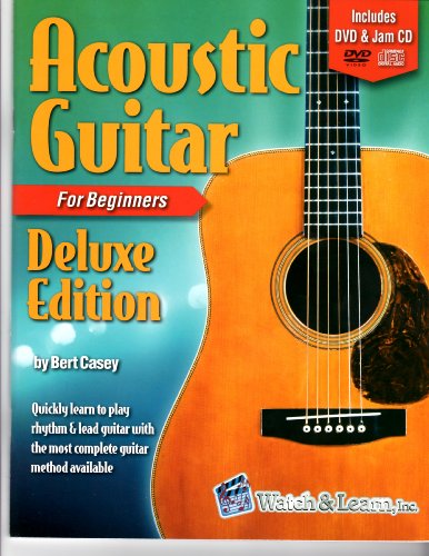 Stock image for Acoustic Guitar Primer Book for Beginners Deluxe Edition with DVD and 2 Jam CDs for sale by Better World Books