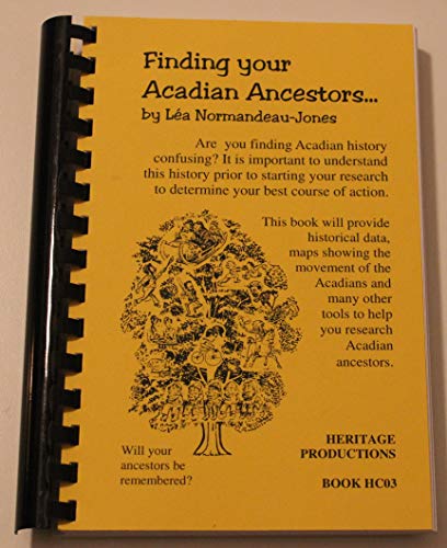 Imagen de archivo de Finding Your Acadian Ancestors. Book HC03 a la venta por Wonder Book