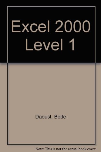 Imagen de archivo de Excel 2000 Level 1 a la venta por Revaluation Books