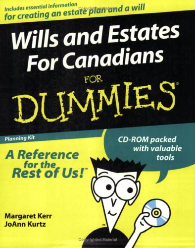Stock image for Wills and Estates for Canadians for Dummies for sale by ThriftBooks-Atlanta