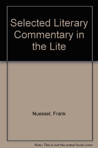 Stock image for Selected Literary Commentary In The Lite for sale by Zubal-Books, Since 1961
