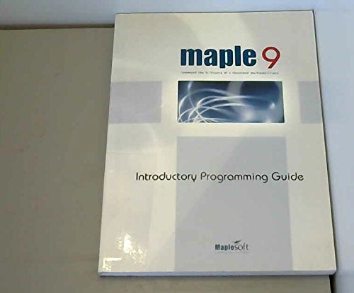 Imagen de archivo de Introductory Programming Guide: Maple 9 a la venta por Better World Books