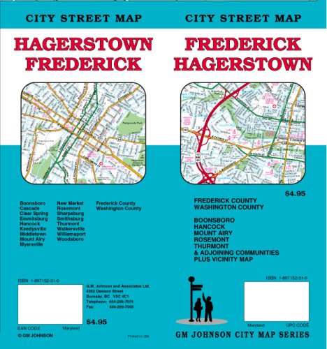 Beispielbild fr Frederick / Hagerstown, MD Street Map zum Verkauf von GF Books, Inc.