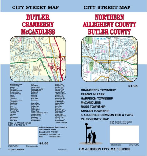 Beispielbild fr Butler / Northern Allegheny Counties Street Map zum Verkauf von Revaluation Books