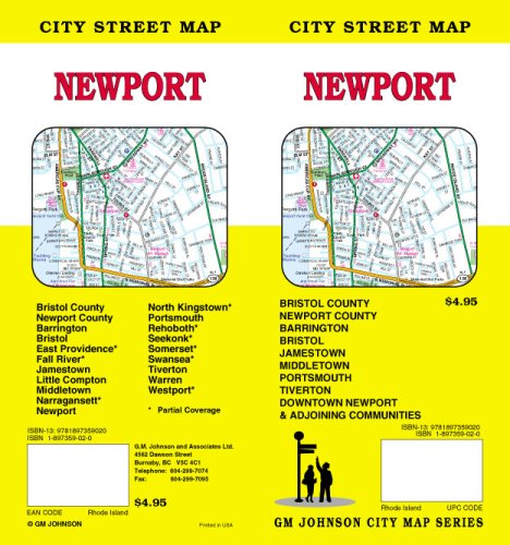 Beispielbild fr Newport, Rhode Island Street Map zum Verkauf von Books Unplugged