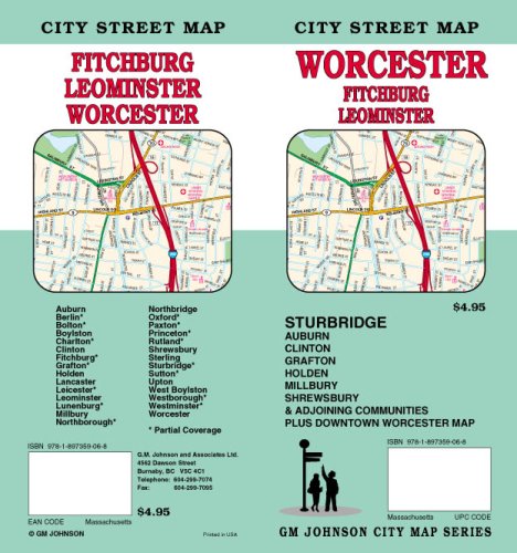 Beispielbild fr Worcester / Fitchburg / Leominster MA Street Map zum Verkauf von GF Books, Inc.