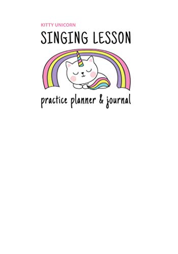 Beispielbild fr Singing Lesson Practice Planner & Journal (Kitty Unicorn theme) zum Verkauf von Books Unplugged