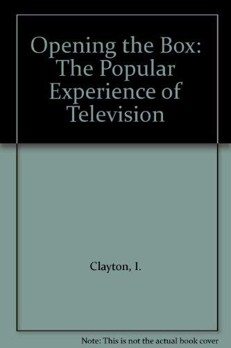 Imagen de archivo de Opening the Box: Popular Experience of Television a la venta por AwesomeBooks