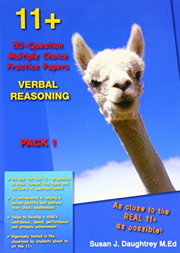 9781898696261: 11+ 50-question Multiple Choice Practice Papers Verbal Reasoning Pack 1