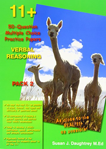 9781898696292: 11+ 50-question Multiple Choice Practice Papers Verbal Reasoning Pack 2