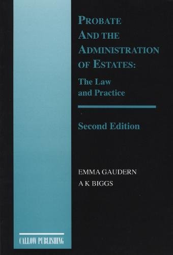 Beispielbild fr Probate & the Administration of Estates: The Law and Practice zum Verkauf von WorldofBooks