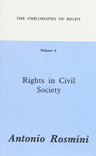 9781899093205: Rights in Civil Society (Vol 6) (The Philosophy of Right)