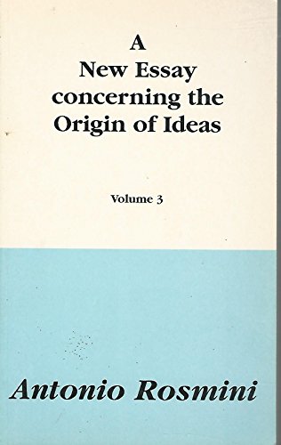 9781899093656: A New Essay Concerning the Origin of Ideas, Vol. 3 (Italian Edition)