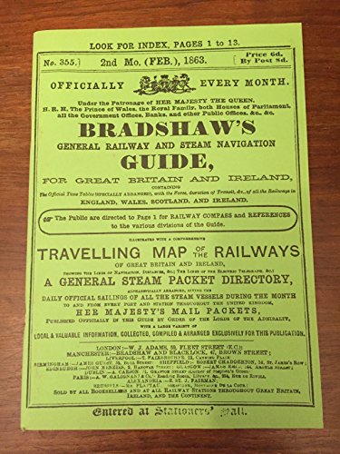 Stock image for BRADSHAW'S FEB 1863 RAILWAY GUIDE for sale by Stephen Dadd