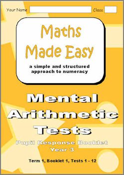 Mental Arithmetic Tests Pupil Response Booklets Year 3 (9781899998685) by Kathleen Paterson