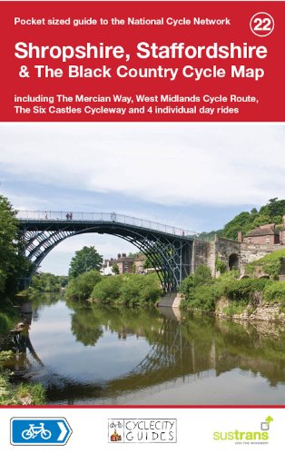 Imagen de archivo de Shropshire, Staffordshire & The Black Country Cycle Map (National Cycle Network Route Maps): Including the Mercian Way, West Midlands Cycle Route, The Six Castles Cycleway and 4 Individual Day Rides a la venta por WorldofBooks