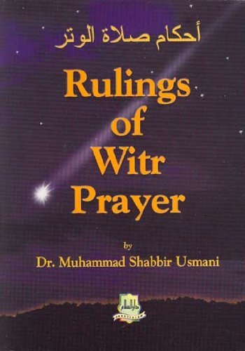 Stock image for Rulings of Witr Prayer for sale by Reuseabook