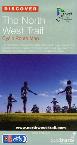 Stock image for North West Trail Map - Sustrans Cycle Routes Map - NN92: Sustrans Official Cycle Route Map and Information Covering the 202 Mile National Cycle . . Network Routes in the North West of Ireland for sale by WorldofBooks