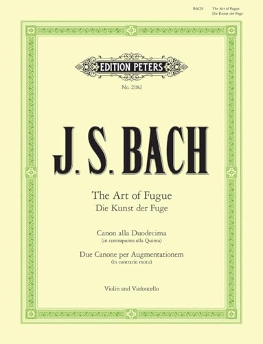 9781901507362: EDITION PETERS BACH JOHANN SEBASTIAN - THE ART OF FUGUE - STRING DUETS Partition classique Ensemble et orchestre Ensemble  cordes