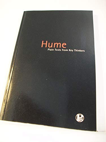 Stock image for Hume (Plain Texts from Key Thinkers) for sale by The Book Cellar, LLC