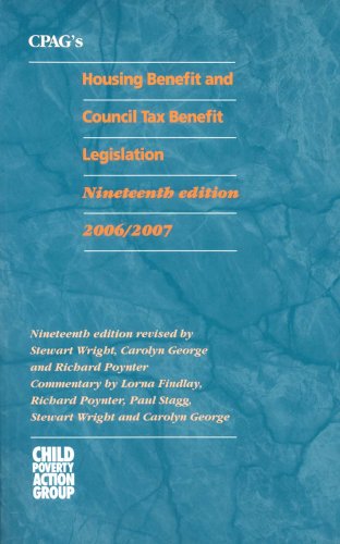 9781901698916: CPAG's Housing Benefit and Council Tax Benefit Legislation 2006/2007