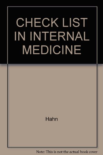 Check List In Internal Medicine (9781901865479) by Hahn