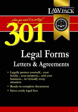 Beispielbild fr 301 Legal Forms, Letters and Agreements zum Verkauf von AwesomeBooks