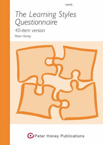 Immagine dell'editore per Learning Styles Questionnaire (LSQ), PHP 40 item - 1015 (Peter Honey Publications) venduto da WorldofBooks