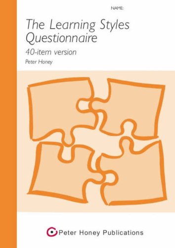 Stock image for Learning Styles Questionnaire (LSQ), PHP 40 item - 1015 (Peter Honey Publications) for sale by WorldofBooks