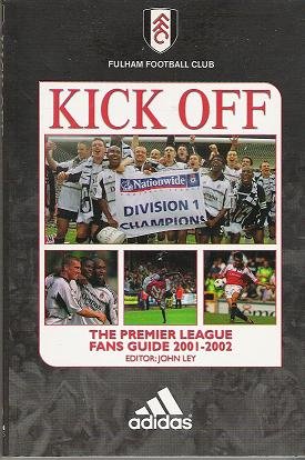 Beispielbild fr The Premier League Fans Guide 2001-2002 (Kick Off) zum Verkauf von AwesomeBooks