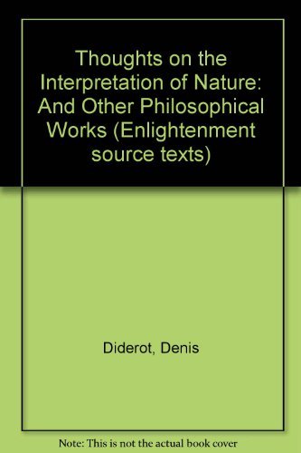 9781903083062: Thoughts on the Interpretation of Nature and Other Philosophical Works