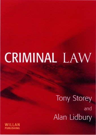 Criminal Law: A-Level Law (9781903240250) by Storey, Tony