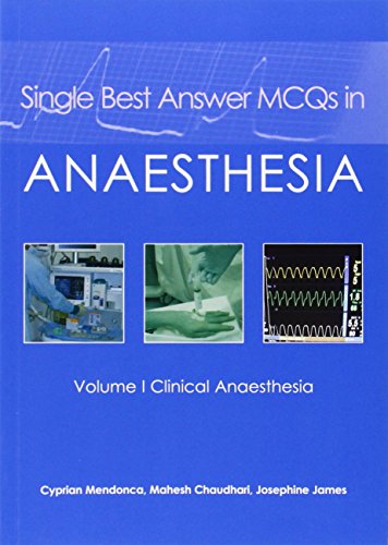 Imagen de archivo de Single Best Answer MCQs in Anaesthesia a la venta por Blackwell's
