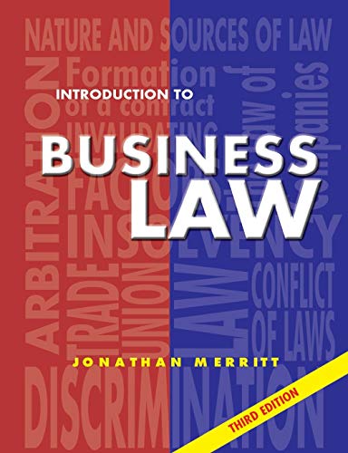 Imagen de archivo de Introduction to Business Law a la venta por Fireside Bookshop