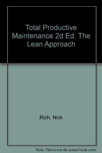 Imagen de archivo de Total Productive Maintenance: The Lean Approach a la venta por Anybook.com