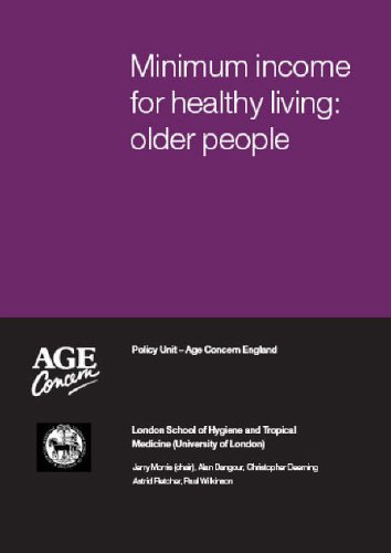 Minimum Income for Healthy Living: Older People (9781903629376) by J. Morris