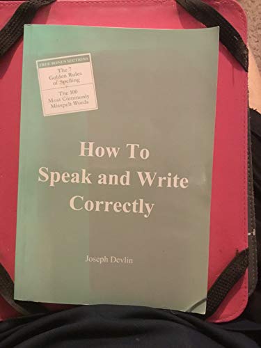 Stock image for How to Speak and Write Correctly for sale by RIVERLEE BOOKS