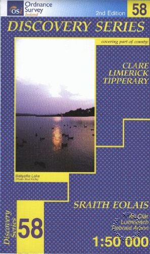 Beispielbild fr Clare, Limerick, Tipperary (Irish Discovery Maps Series): Sheet 58 (Irish Discovery Series) zum Verkauf von Goldstone Books