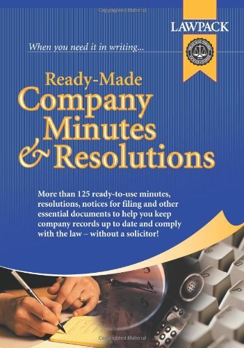 Stock image for Ready Made Company Minutes and Resolutions for sale by AwesomeBooks
