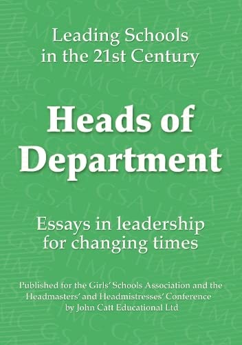 Imagen de archivo de Heads of Department (Essays in Leadership for Changing Times) a la venta por MusicMagpie